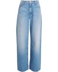Mother - The Rerun Zip Sneak Wide-Leg Jeans - Lyst