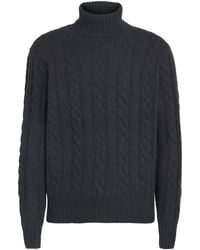 Polo Ralph Lauren - Wool-Cashmere Cable-Knit Rollneck Sweater - Lyst