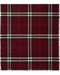 Burberry - Wool Wide Check Scarf - Lyst