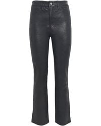 PAIGE - Leather High-Rise Cindy Trousers - Lyst