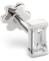 Maria Tash - Diamond Baguette Threaded Stud Earring - Lyst