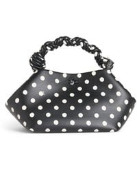 Ganni - Small Polka-Dot Bou Top-Handle Bag - Lyst