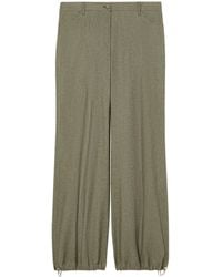 Marina Rinaldi - Cotton-Linen-Blend Wide-Leg Trousers - Lyst