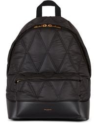 Balmain - Quilted Diamond Motif Backpack - Lyst
