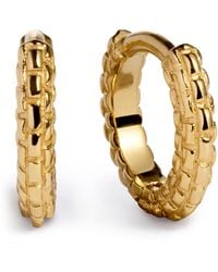 Monica Vinader - Mini Vermeil Heirloom Huggie Earrings - Lyst