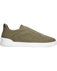 ZEGNA - Canvas Triple Stitch Sneakers - Lyst