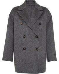 Brunello Cucinelli - Cashmere Monili Pea Coat - Lyst