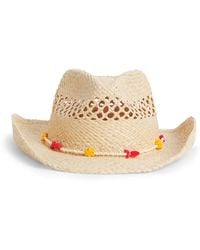 Lack of Color - Raffia Bead-Embellished Cowboy Hat - Lyst