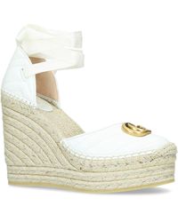 gucci white wedges