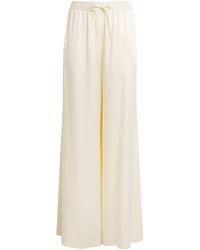 Stella McCartney - Satin Wide-Leg Trousers - Lyst