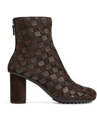 Bottega Veneta - Leather Atomic Ankle Boots 75 - Lyst