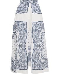 Sandro - Printed Skirt-Overlay Shorts - Lyst