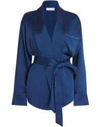 Victoria Beckham - Pyjama Wrap Blouse - Lyst