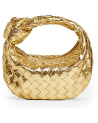 Bottega Veneta - Mini Metallic Leather Jodie Top-Handle Bag - Lyst