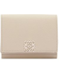 Loewe - Leather Anagram Trifold Wallet - Lyst