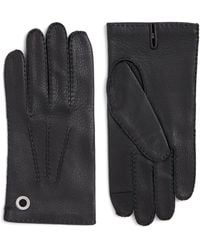 Ami Paris - Grained Leather Gloves - Lyst