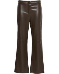 Max Mara - Faux Leather Flared Trousers - Lyst