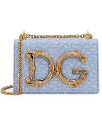 Dolce & Gabbana - Medium Bouclé Dg Girls Shoulder Bag - Lyst