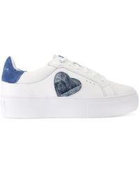 Kurt Geiger - Leather Lana Heart Low-Top Sneakers - Lyst