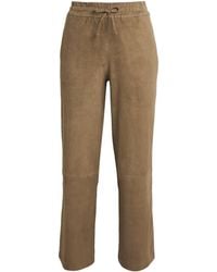 Arma - Suede Blair Straight Trousers - Lyst