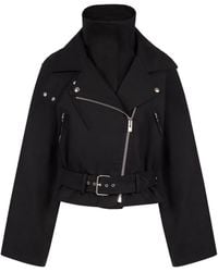 Alaïa - Layered Biker Jacket - Lyst