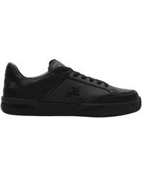 Burberry - Leather And Nylon Harrow Sneakers​ - Lyst