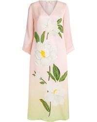 VERANDAH - Magnolia Print Maxi Kaftan Dress - Lyst