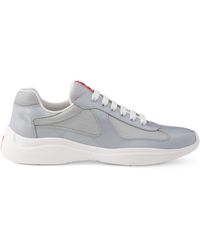 Prada - Patent Leather-Blend America's Cup Sneakers - Lyst