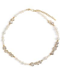 Completedworks - Freshwater Pearl And Cubic Zirconia Glitch Necklace - Lyst