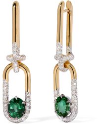 Annoushka - Diamond And Tourmaline Drop Earrings - Lyst