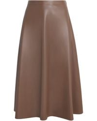 MAX&Co. - Faux Leather Midi Skirt - Lyst
