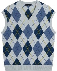 dunhill - Cashmere Argyle Sweater Vest - Lyst