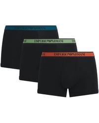 Emporio Armani - Stretch-Cotton Logo Trunks - Lyst