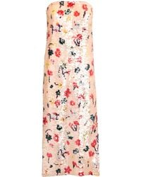 Tory Burch - Strapless Sequin Midi Dress - Lyst