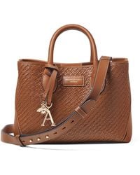 Aspinal of London - Midi Woven Leather London Tote Bag - Lyst
