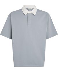 FRAME - Contrast-Collar Rugby Polo Shirt - Lyst