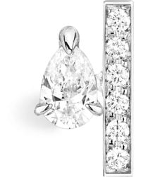 Repossi - And Diamond Serti Sur Vide Single Stud Earring - Lyst