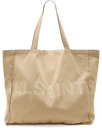 AllSaints - Large Organic Cotton Biggy Tote Bag - Lyst