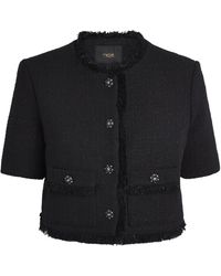 Maje - Tweed Rhinestone-Embellished Jacket - Lyst