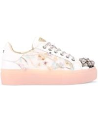 Kurt Geiger - Embellished Cupsole Sneakers - Lyst