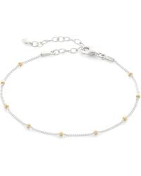 Monica Vinader - Sterling Mixed Metal Beaded Chain Bracelet - Lyst