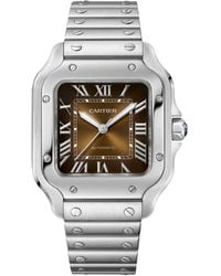 Cartier - Medium Steel Santos De Watch 35.1mm - Lyst