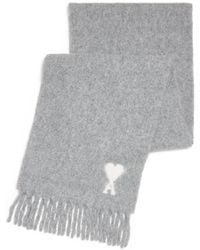 Ami Paris - Ami De Coeur Fringe Scarf - Lyst