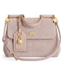 Dolce & Gabbana - Suede My Sicily Top-Handle Bag - Lyst