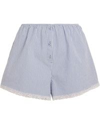 Skims - Cotton Poplin Sleep Shorts - Lyst