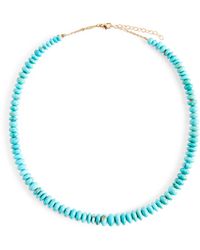 Jacquie Aiche - Yellow Gold And Turquoise Graduated Beaded Necklace - Lyst