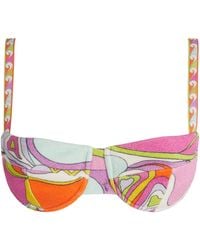 PUCCI - Towelling Iride Bikini Top - Lyst