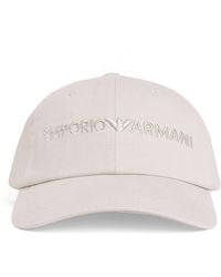 Emporio Armani - Cotton Logo Baseball Cap - Lyst