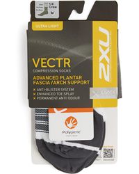 2XU Vectr Ultralight 1⁄4 Crew Socks - White