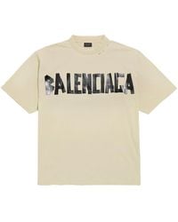 Balenciaga - Oversized Tape Logo T-Shirt - Lyst